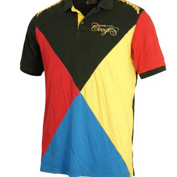 Coogi Australia VintageY2K Short Sleeve Graphic Golf Polo Shirt Blue Size 3XL - Picture 2 of 16